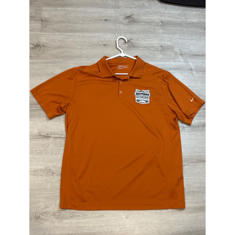 Nike Golf Tour Performance Daytona 500 Polo Shirt Dri-FIT‎ Orange XL